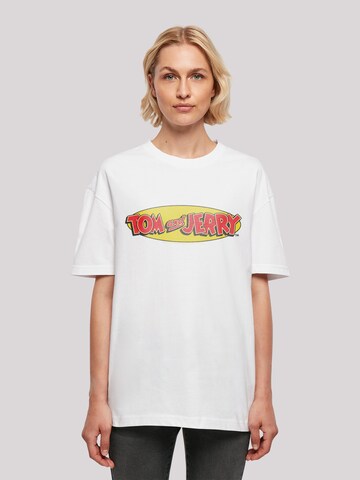 T-shirt 'Tom und Jerry' F4NT4STIC en blanc : devant