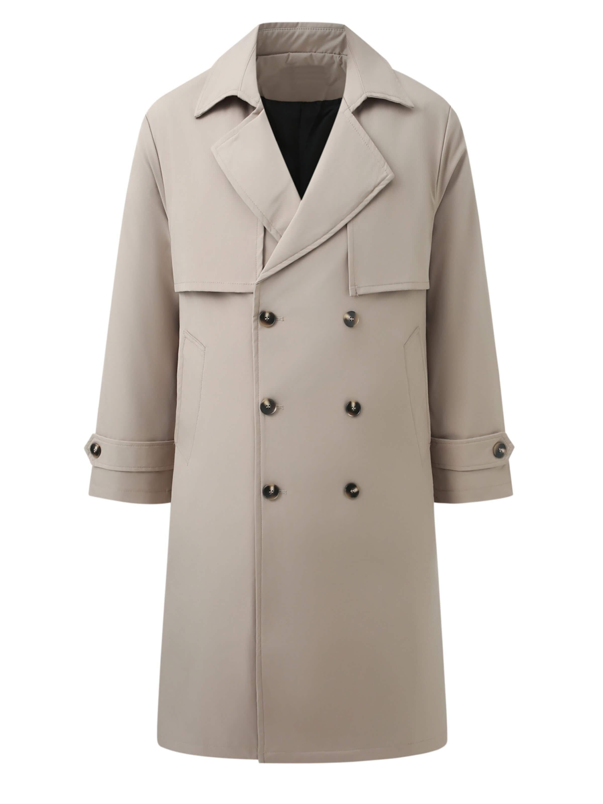 ALLTHEMEN Between-Seasons Coat 'Würde' in S in Dark beige, Item view