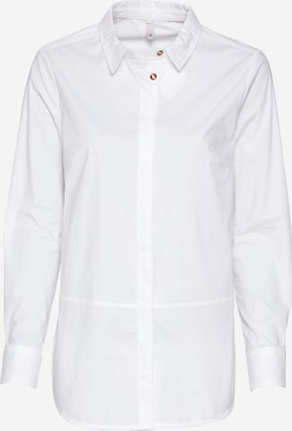 PULZ Jeans - Blusa 'Elna' em branco: frente