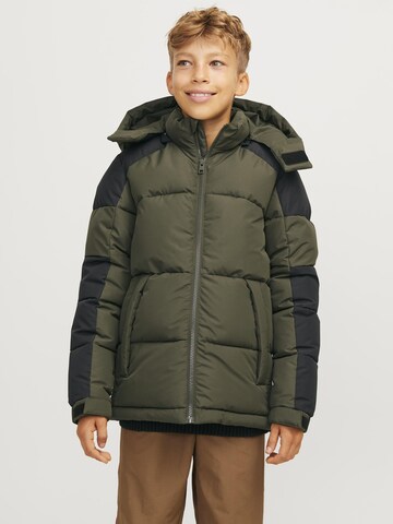 Veste d’hiver Jack & Jones Junior en vert : devant