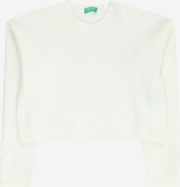 UNITED COLORS OF BENETTON Sweater in White: front