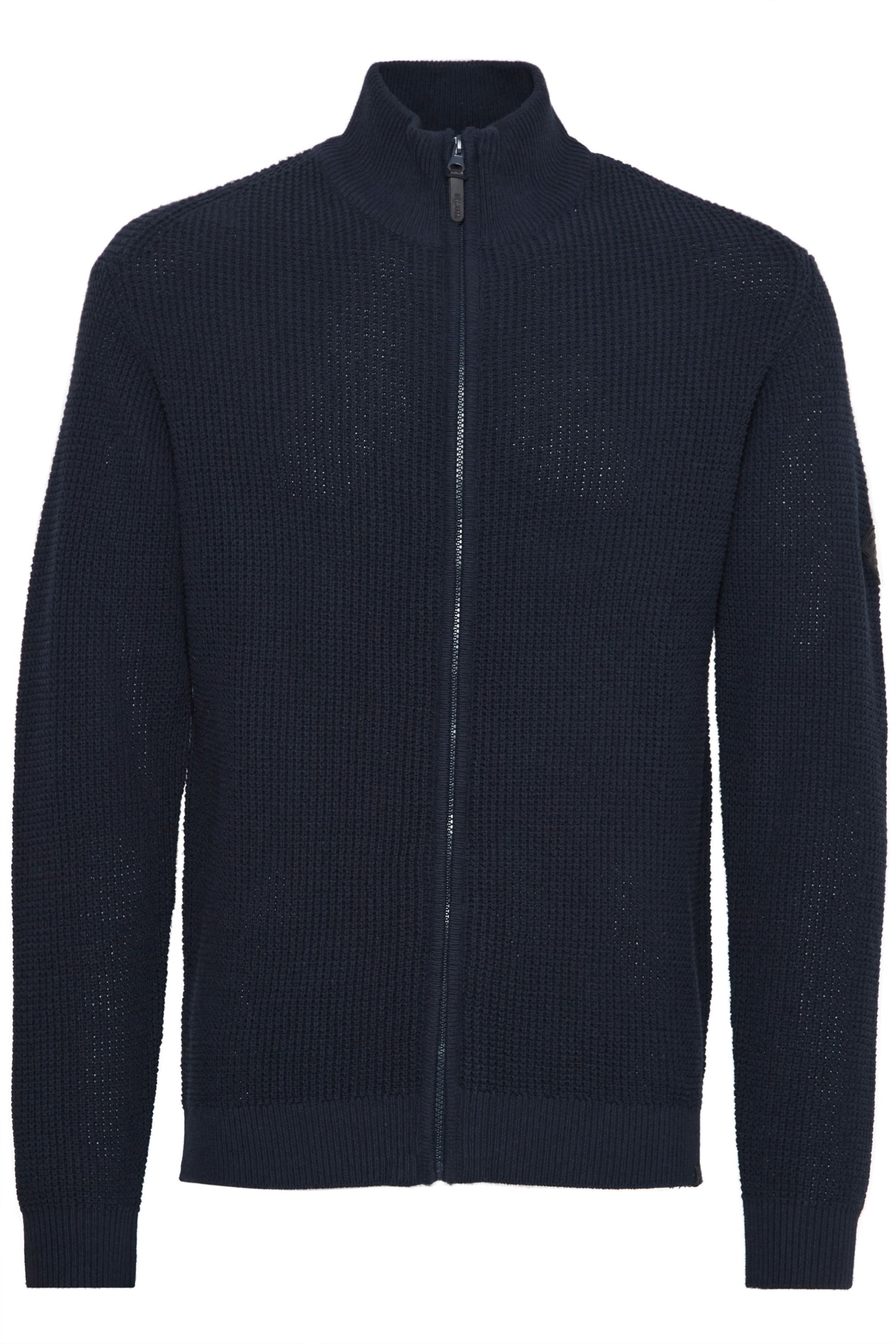 INDICODE JEANS Strickjacke 'Revil' in Blau: Vorderseite
