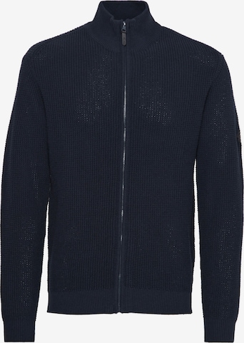 INDICODE JEANS Gebreid vest 'Idrevil' in Blauw: voorkant