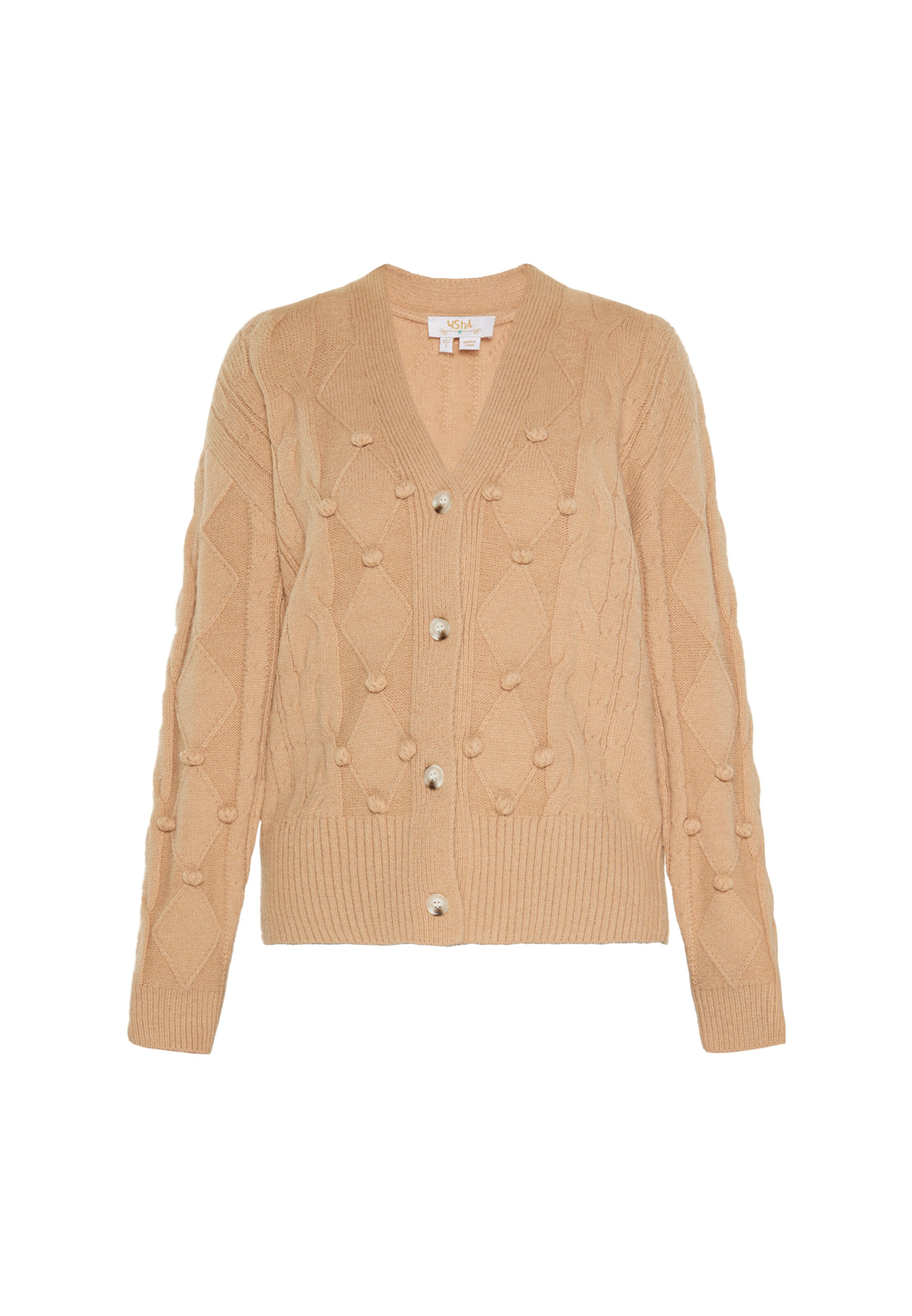 usha FESTIVAL Gebreid vest in Beige: voorkant