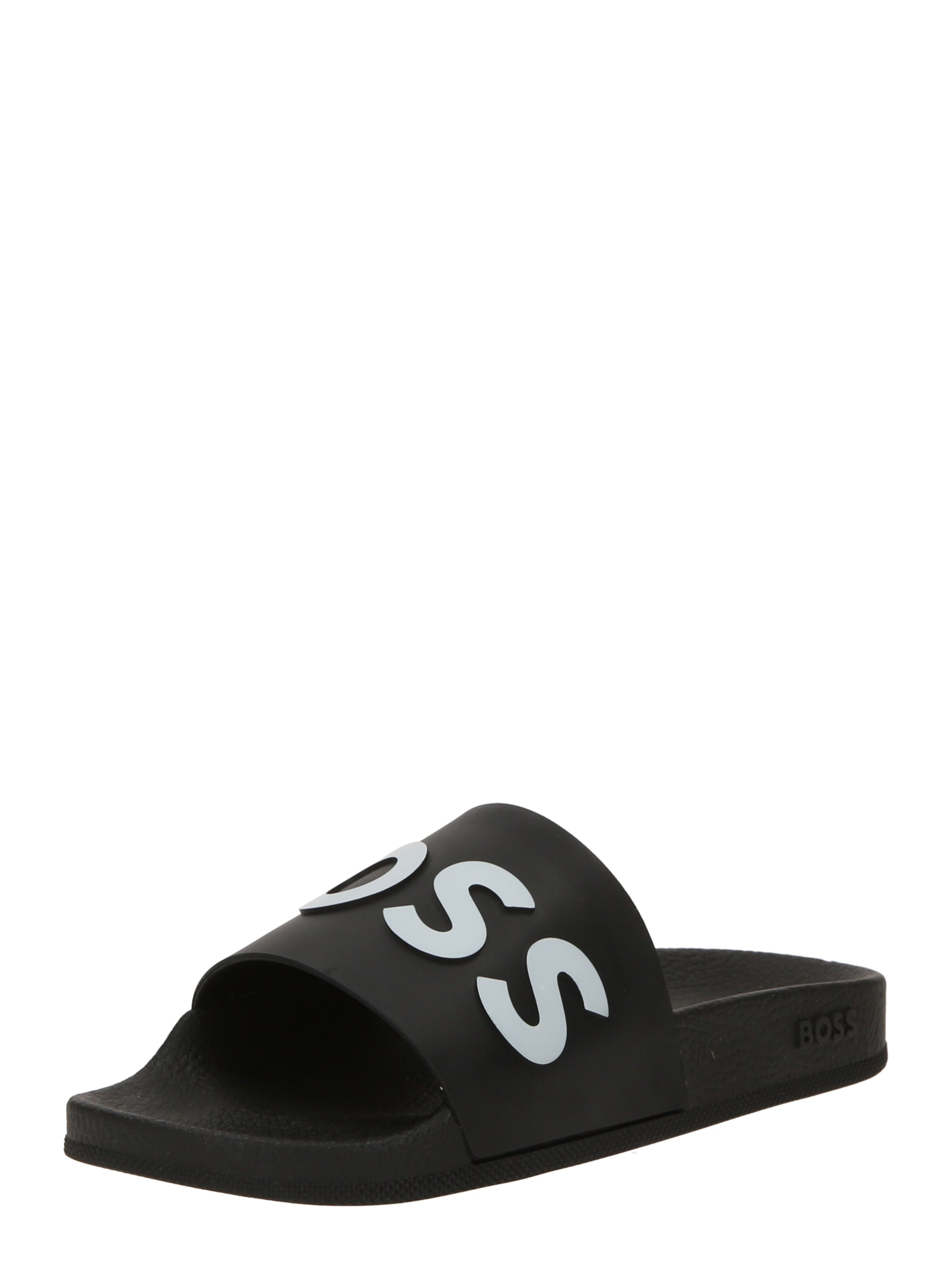 BOSS Mules 'Bay' in Black: front