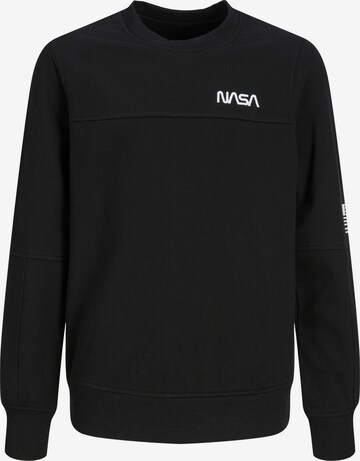 Jack & Jones Junior Sweatshirt 'Nasa' in Black: front