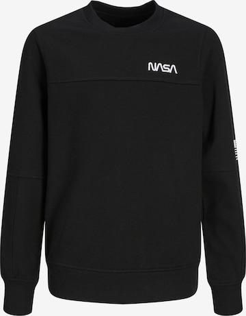 Jack & Jones Junior Mikina 'Nasa' – černá: přední strana