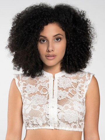 SPIETH & WENSKY Klederdracht blouse in Wit: voorkant