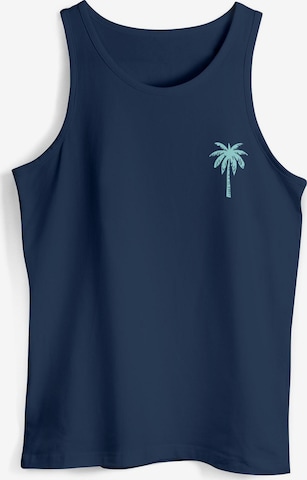 Neverless Shirt 'Palme' in Blue: front