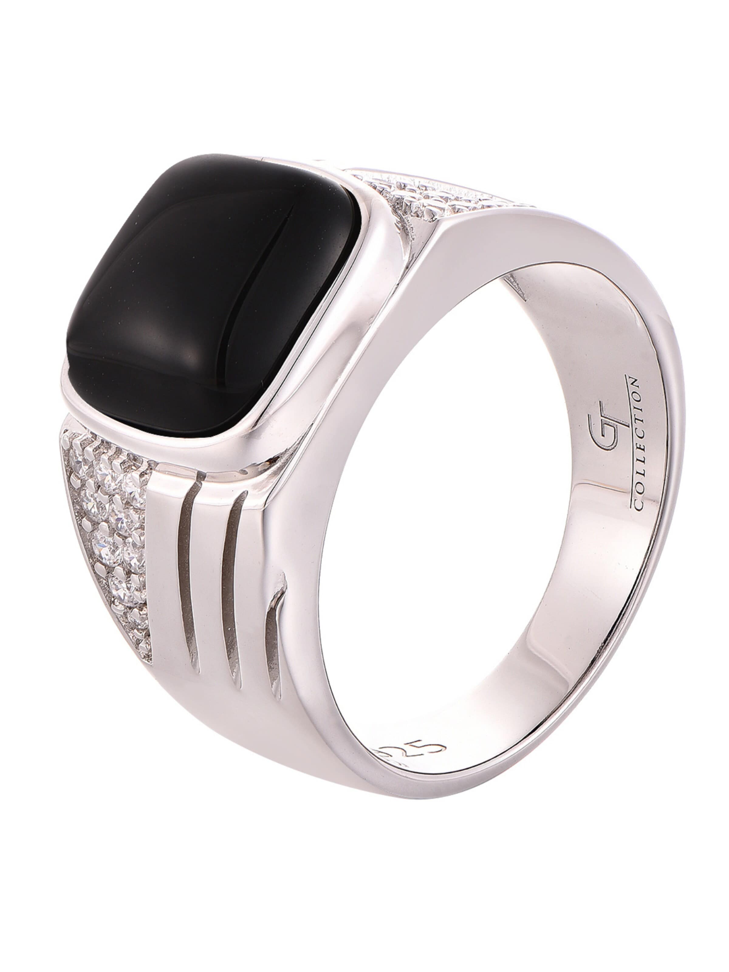 Bague 'BLACK ONYX' GT Collection en noir : devant