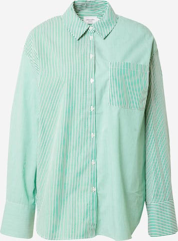 NA-KD Blouse 'Lisa & Lena' in Green: front