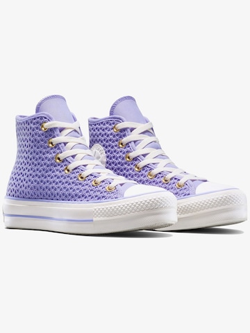 CONVERSE - Zapatillas deportivas altas 'Chuck Taylor All Star Lift Platform Knit' en azul
