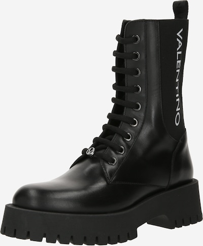 Ghete cu șireturi 'Combat' Valentino Shoes pe negru / alb, Vizualizare produs