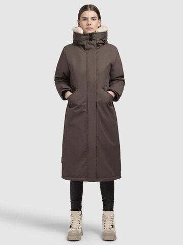 khujo Winter Coat 'Agneta' in Brown