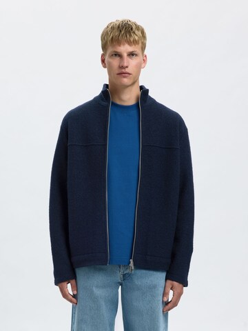 SELECTED Knit Cardigan in Blue: front