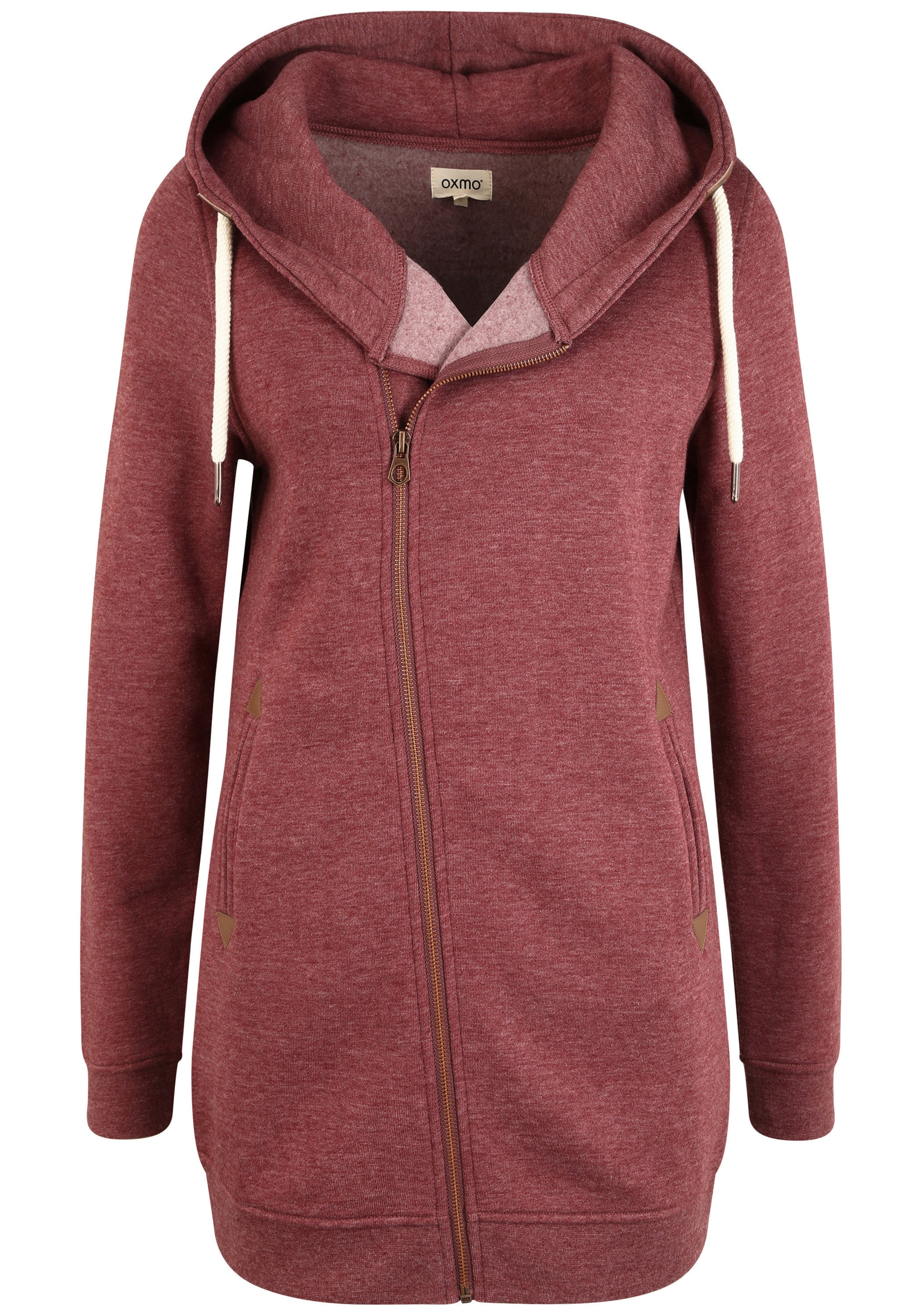 Giacca di felpa 'Vicky' di Oxmo in rosso: frontale