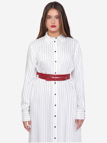Haute Cuir Gürtel 'Double Buckle Belt'‌‌‌ in Rot