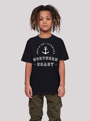 T-Shirt 'Northern Coast Knut & Jan Hamburg' F4NT4STIC en noir : devant