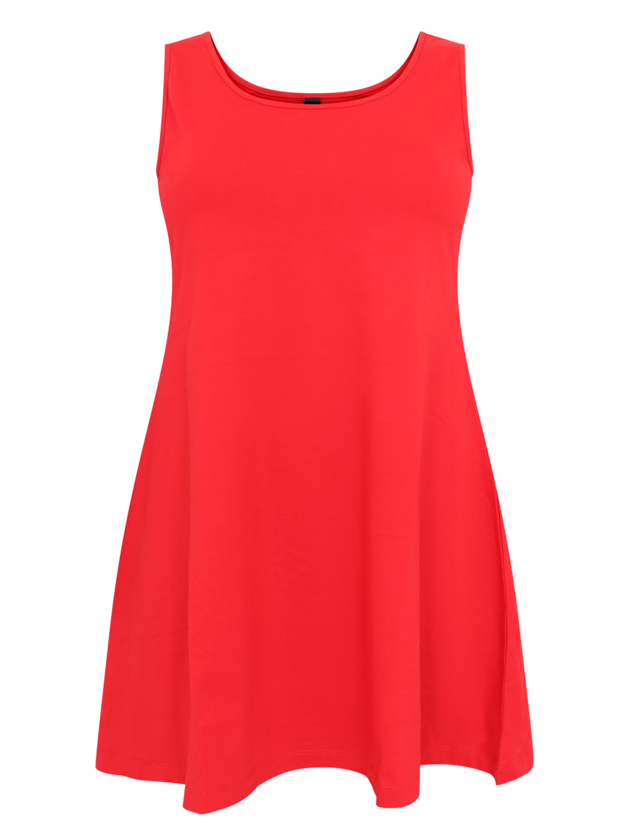 YOEK Top ' COTTON ' in Red: front
