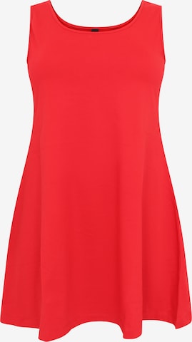 Yoek Top ' COTTON ' in Rood: voorkant