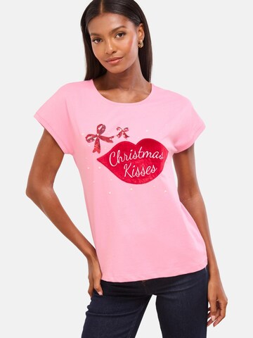 Lipsy Футболка в Ярко-розовый: спереди