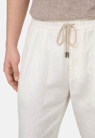 Boggi Milano Regular Bandplooibroek 'City' in Wit