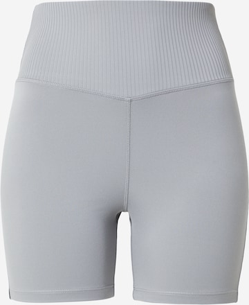 ReebokSkinny Sportske hlače 'LUX PEACHED' - siva boja: prednji dio