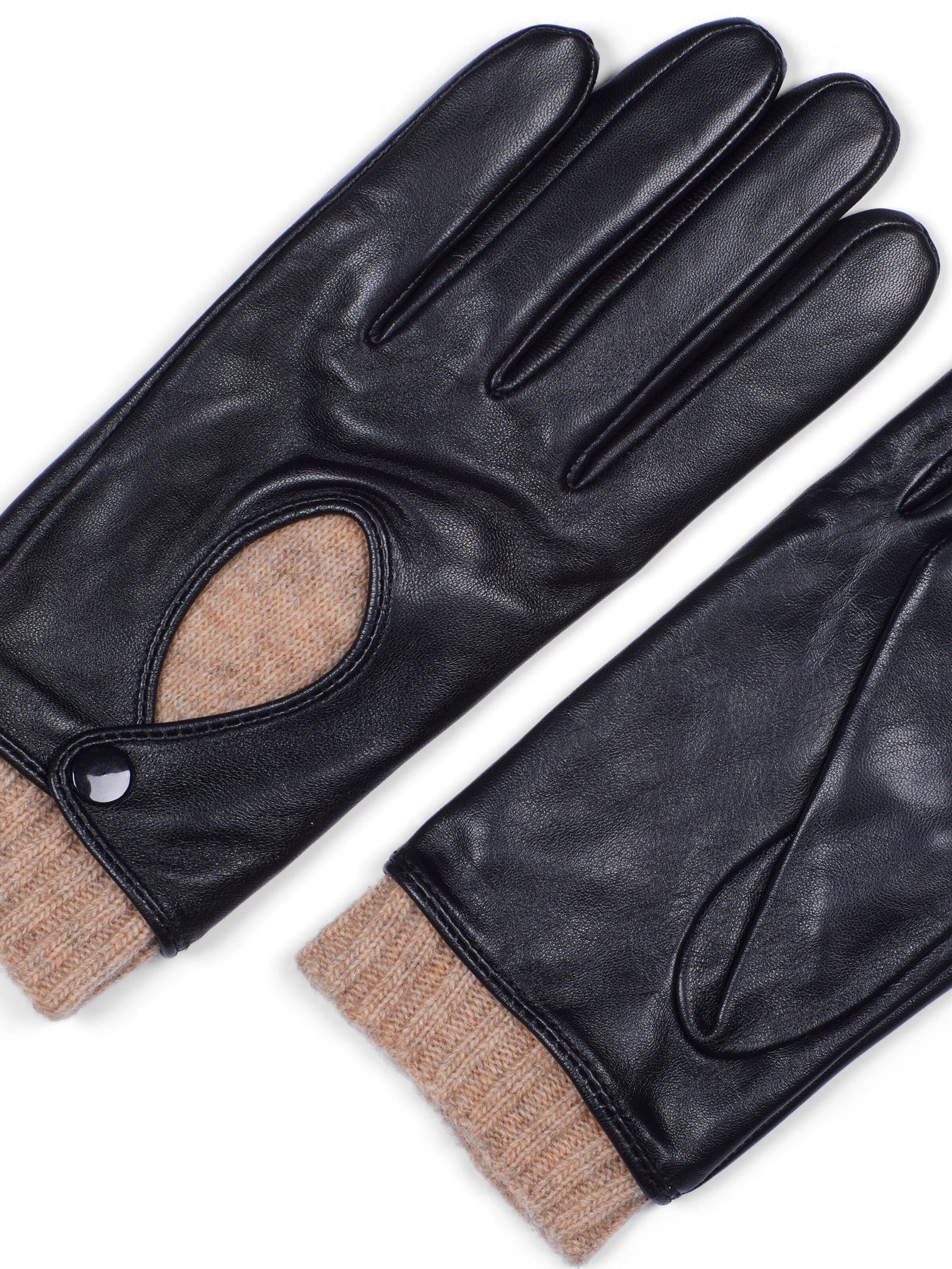 Howard London - Guantes con dedos 'Women's Leather Gloves Florence Black' en negro