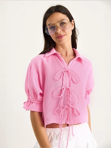 Camicia da donna di Bianco Lucci in rosa