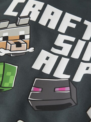 NAME IT Sweatshirt 'Minecraft' in Grijs