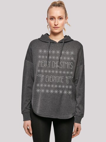 F4NT4STIC Sweatshirt 'Merry Christmas Everyone Weihnachten' in Grau: Vorderseite