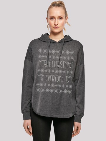 F4NT4STIC Sweatshirt 'Merry Christmas Everyone Weihnachten' in Grau: predná strana