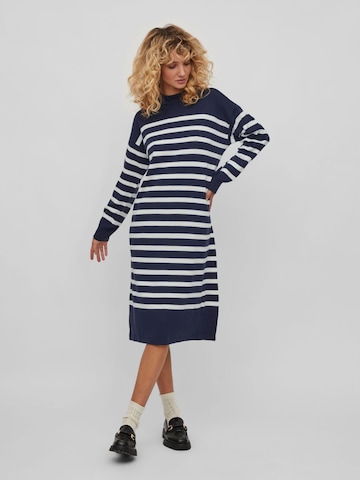 VILA Knitted dress 'Stripi' in Blue