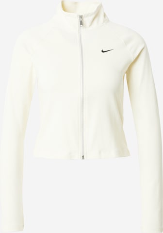 Nike Sportswear - Sudadera con cremallera 'Swoosh' en blanco: frente