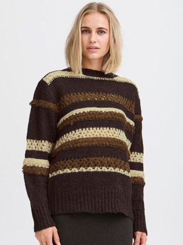 Pull-over 'Jackie' PULZ Jeans en marron : devant