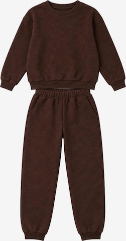 LOUIS LECLER Joggingpak 'Sofia' in Bruin: voorkant