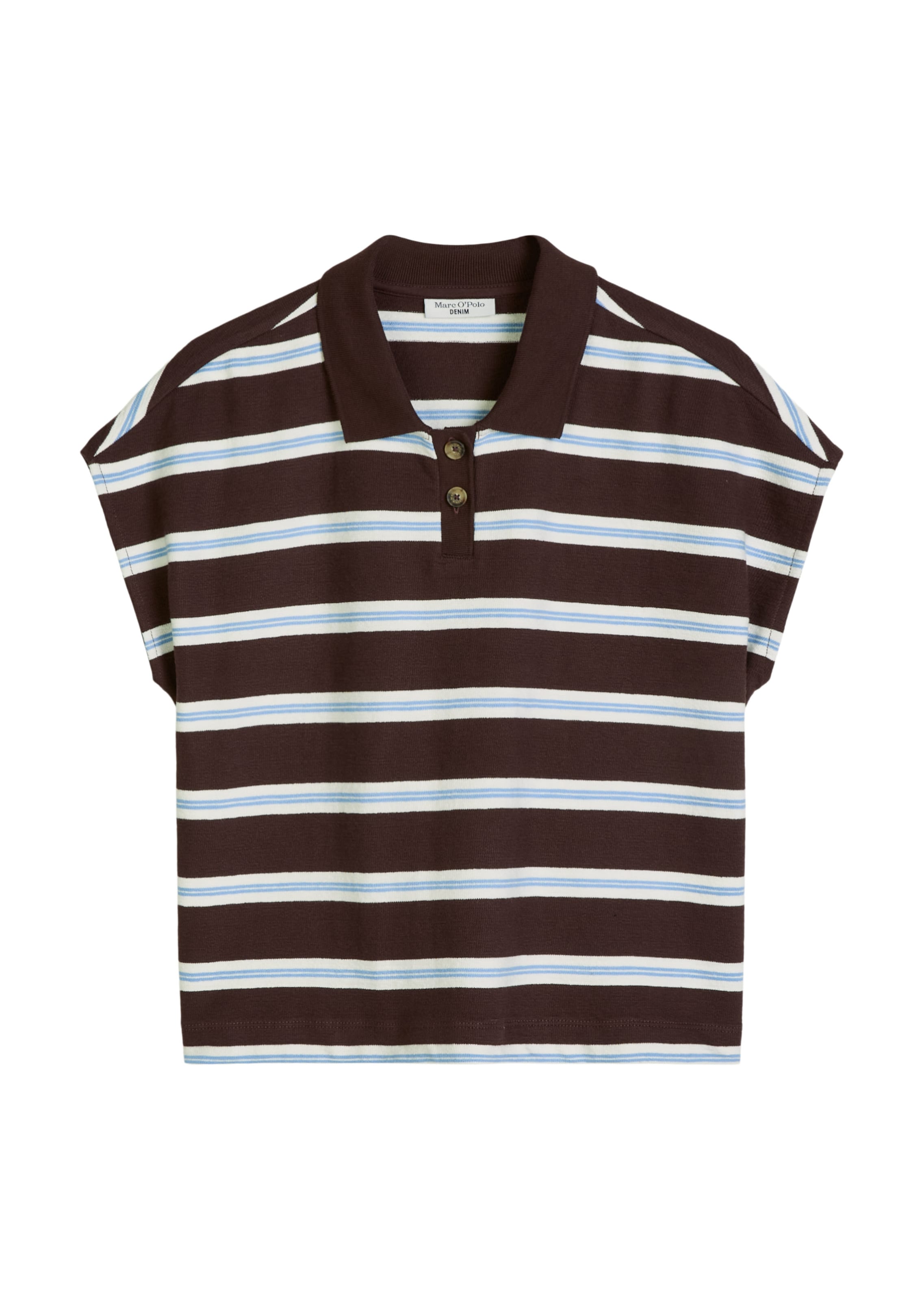 Marc O'Polo DENIM Poloshirt in Braun: Vorderseite