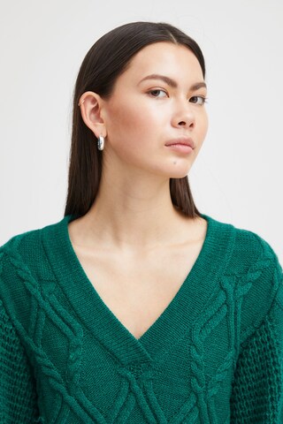 ICHI Strickpullover in Grün