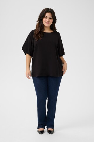 KAFFE CURVE Blouse 'Gabbi' in Zwart