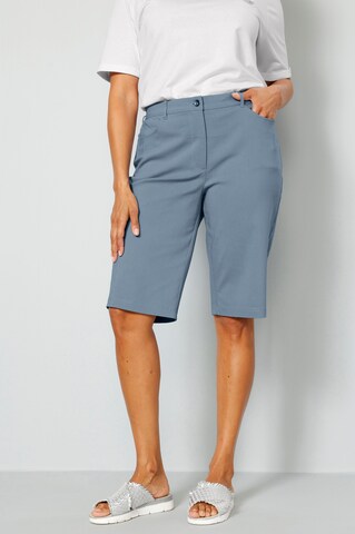 MIAMODA Loose fit Pants in Blue: front