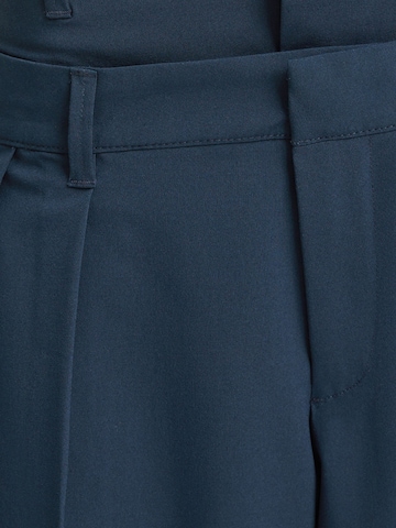 Bershka Široký strih Plisované nohavice - Modrá