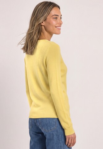 STREET ONE Langarm Pullover mit V-Ausschnitt in Gelb