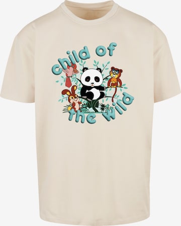 F4NT4STIC Shirt 'Heroes of Childhood Tao Tao Child Of The Wild' in Beige: voorkant