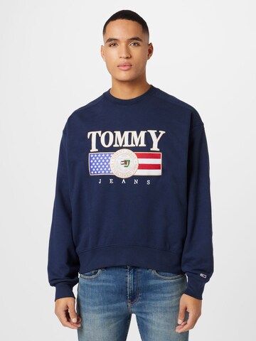 Tommy Jeans Sweatshirt in Blauw: voorkant