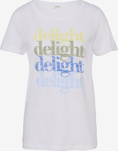 XXS dydžio Marškinėliai iš s.Oliver, spalva – šviesiai mėlyna / citrinos spalva / alyvuogių spalva / balta, Prekių apžvalga