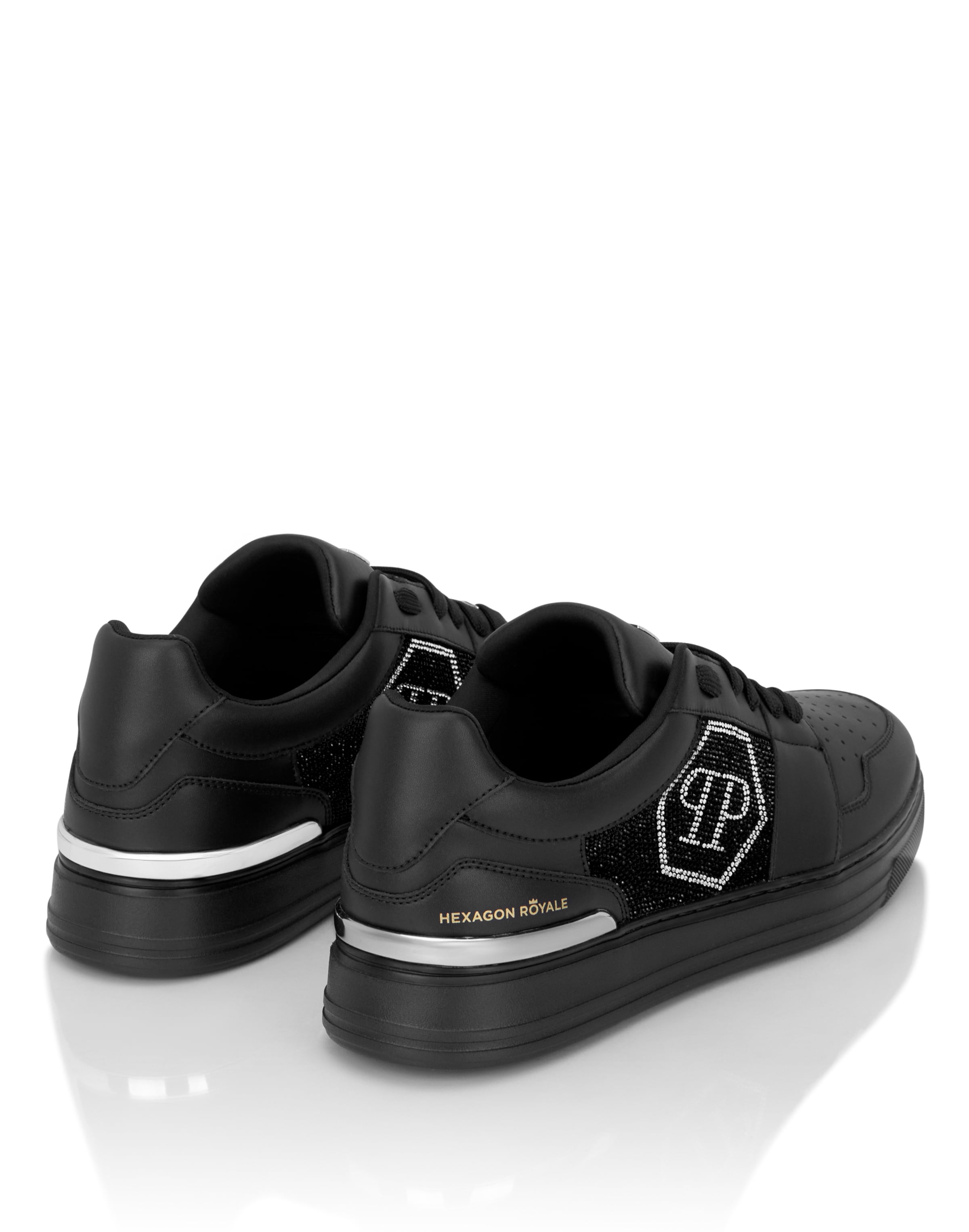Philipp Plein Sneakers laag 'Hexagon' in Zwart