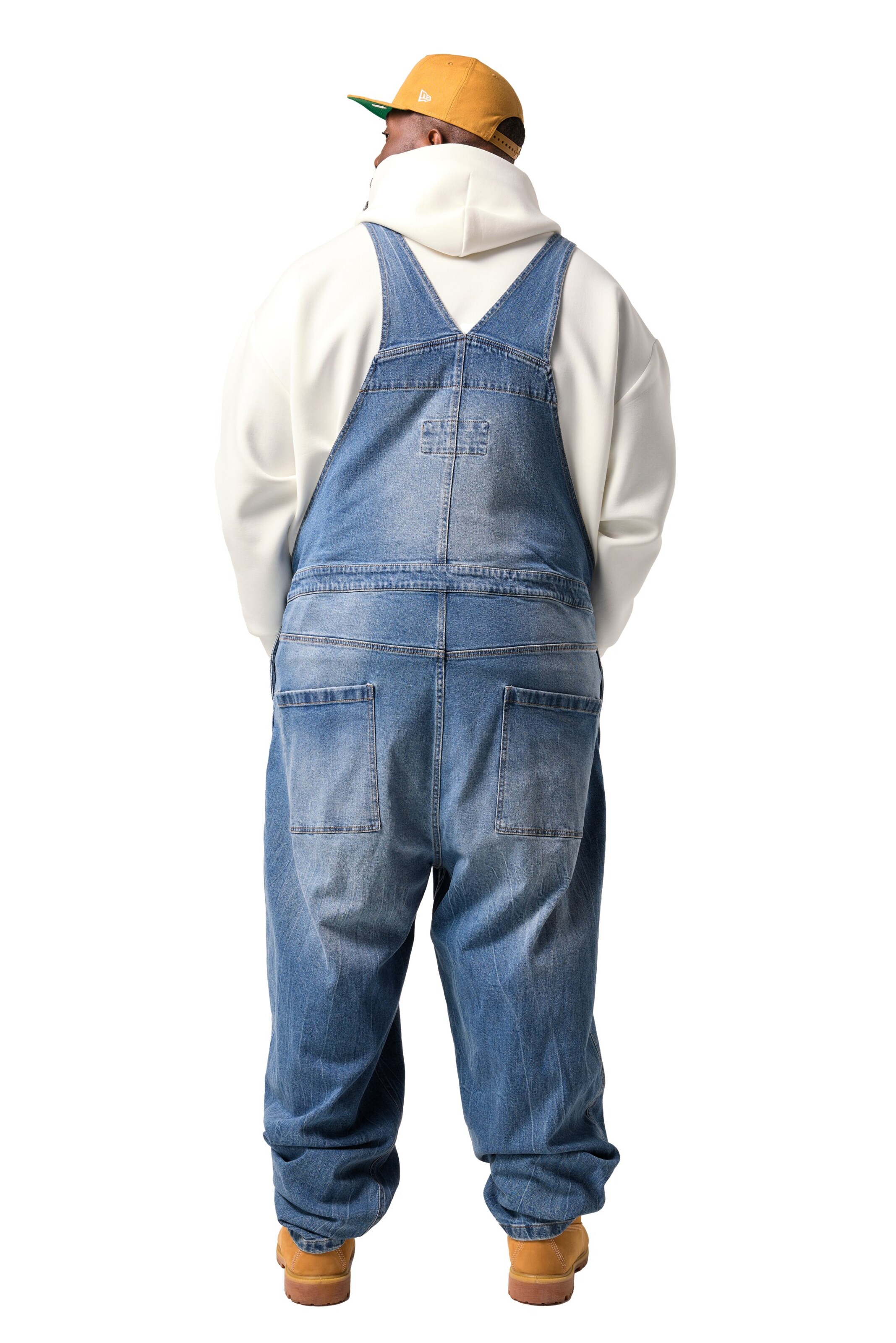 STHUGE Baggy Tuinbroek jeans in Blauw
