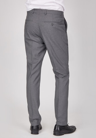 Coupe slim Pantalon à plis Steffen Klein en gris