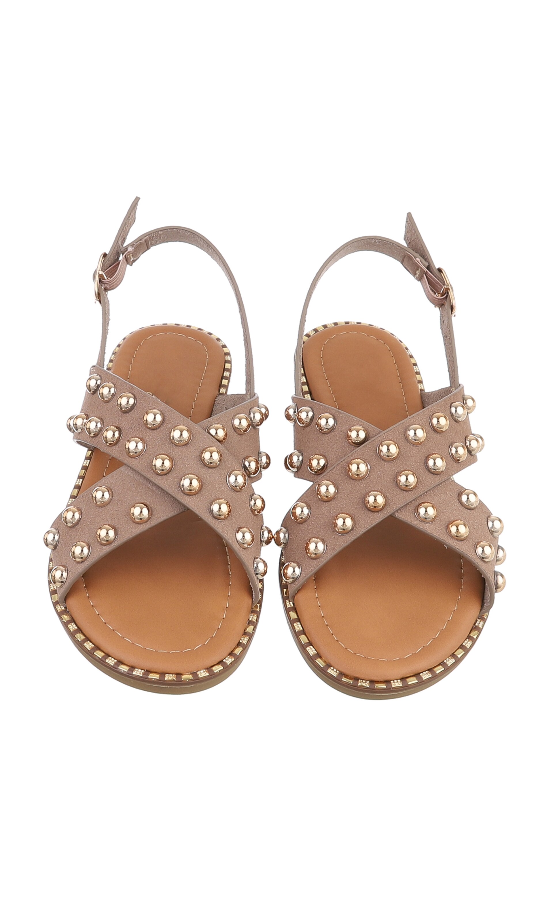 Ital-Design Strap Sandals in Brown