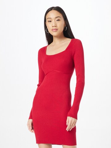 HOLLISTER Knitted dress in Red: front